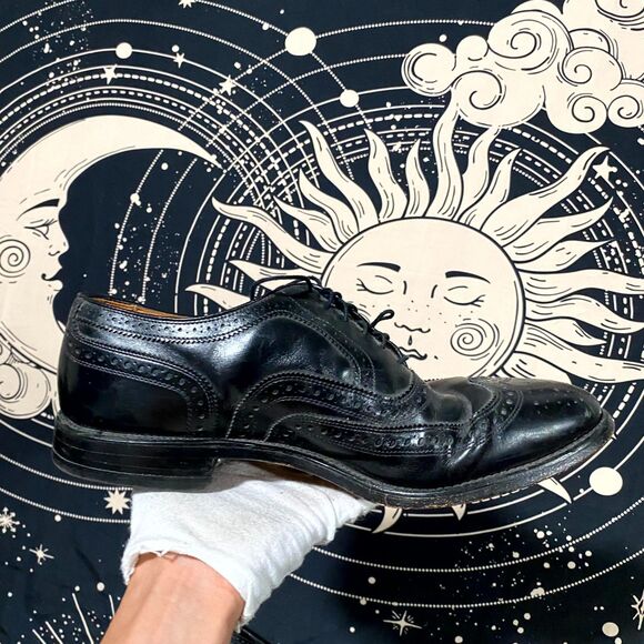 Allen Edmonds McAllister Wingtip Oxford Dress Shoes Mens 10 Black Leather Formal main image 5